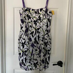 NWT DEBBIE SHUCHAT Cotton Dress Sleeveless Black/White Sz 6